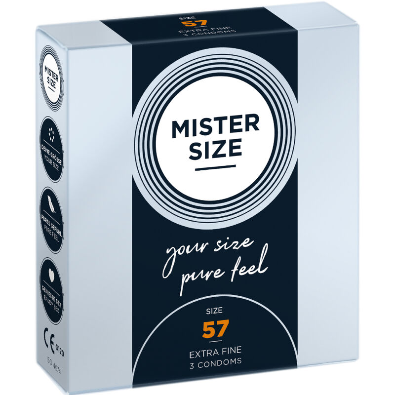 MISTER SIZE – PRÉSERVATIF TAILLE L 57 MM (3 UNITÉS)