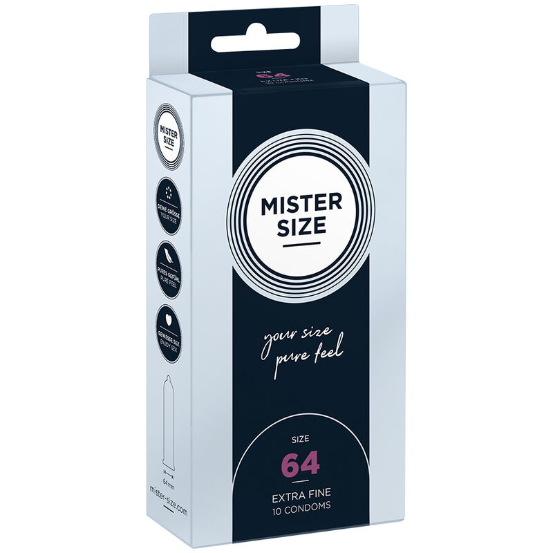 MISTER SIZE – PRÉSERVATIFS TAILLE XXL 64 MM (10 UNITÉS)