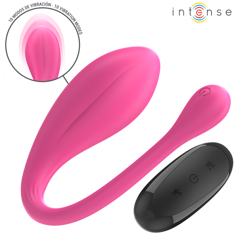 INTENSE – JANICE U VIBRATEUR DOUBLE STIMULATION 10 VIBRATIONS ROSE TÉLÉCOMMANDE
