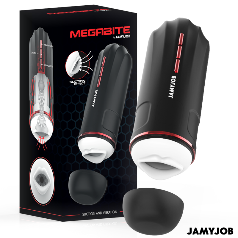 JAMYJOB – MASTURBATEUR BUCCAL AUTOMATIQUE MEGABITE 5 MODES DONDES STIMULANTES ET DE VIBRATIONS