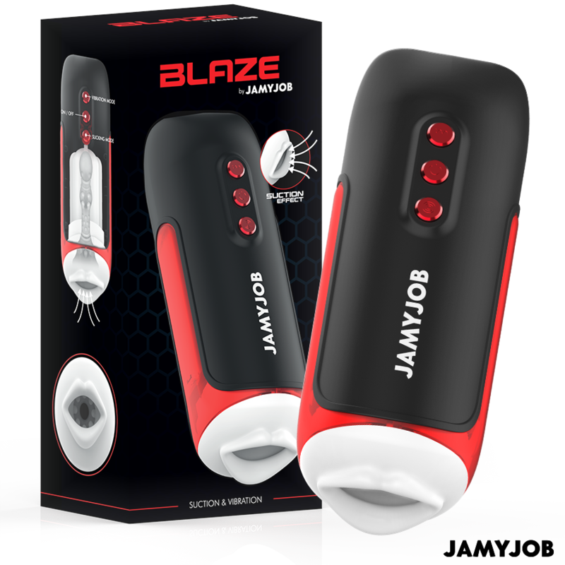 JAMYJOB – MASTURBATEUR BUCCAL AUTOMATIQUE BLAZE 5 MODES ONDES STIMULANTES ET VIBRATIONS