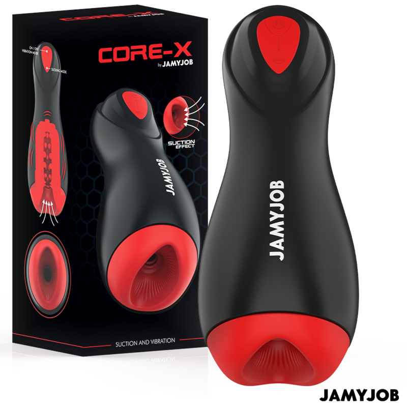 JAMYJOB – CORE-X MASTURBATEUR AUTOMATIQUE 5 MODES ONDES STIMULANTES ET VIBRATIONS