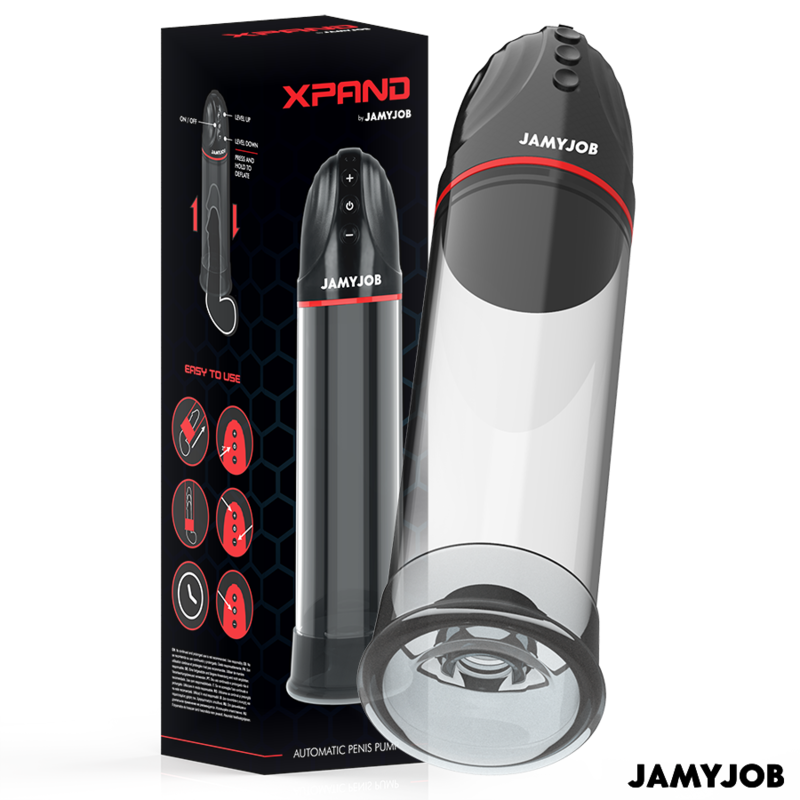 JAMYJOB – POMPE AUTOMATIQUE XPAND 3 NIVEAUX DONDES STIMULANTES GRIS