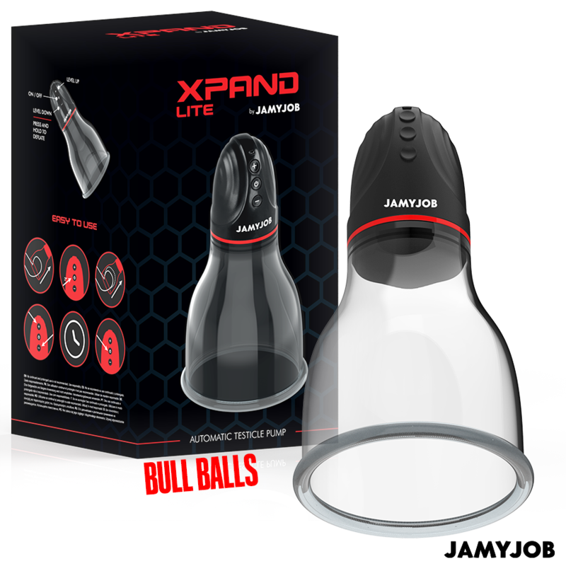 JAMYJOB – XPAND LITE POMPE À TESTICULES AUTOMATIQUE 3 NIVEAUX DONDES STIMULANTES GRIS