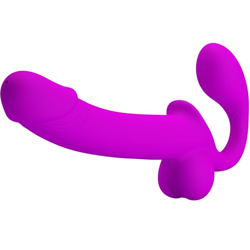 PRETTY LOVE – STIMULATEUR DOUBLE STRAP-ON KELPIE VIOLET