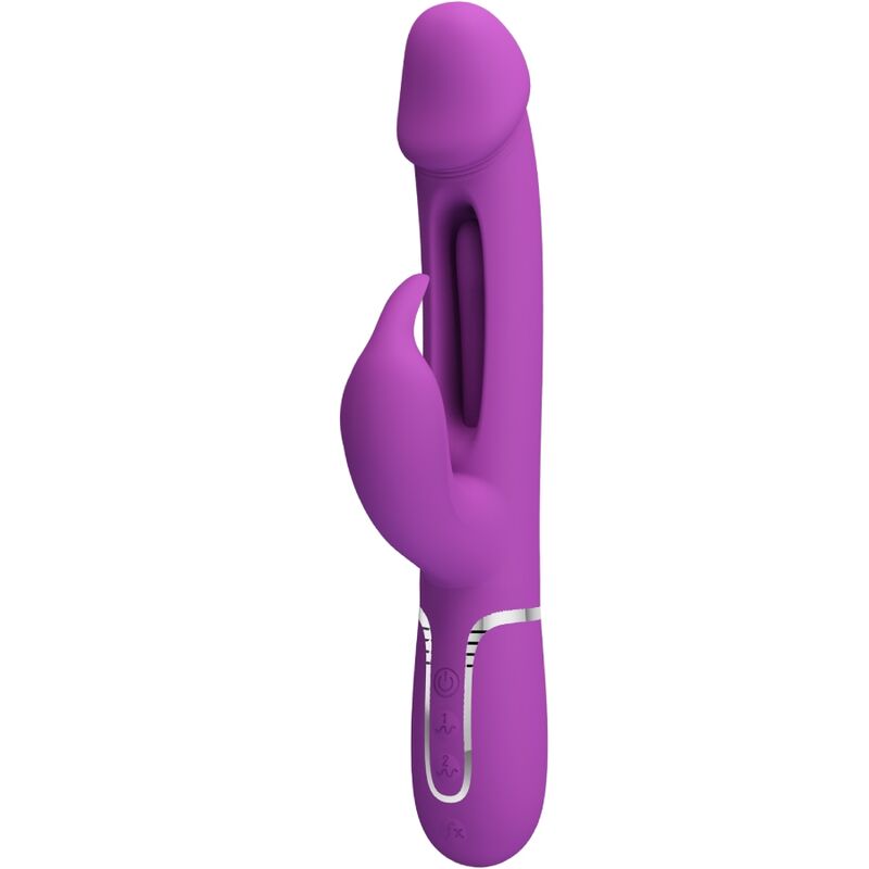 PRETTY LOVE – KAMPAS VIBRATEUR LAPIN MULTIFONCTION 3 EN 1 VIOLET