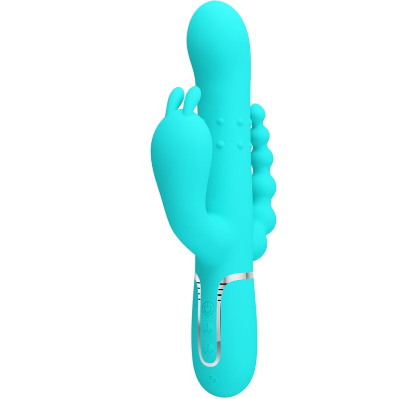 PRETTY LOVE – CAMMY 4 EN 1 VIBRATEUR MULTIFONCTION TRIPPLE RABBIT BLEU
