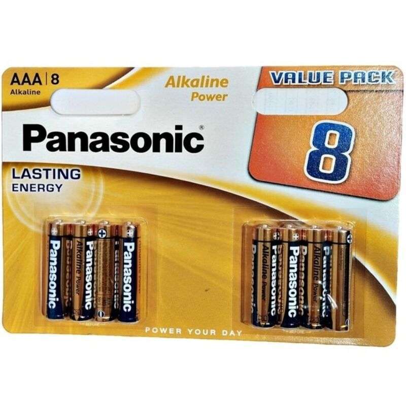 PANASONIC – BLISTER DE PILE AAA ALCALINE BRONZE LR03*8