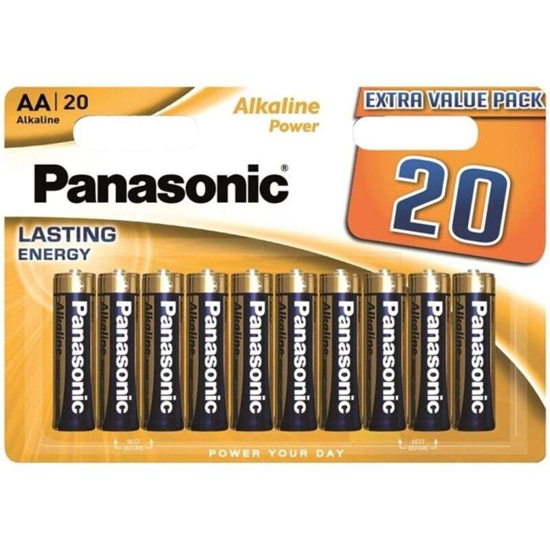 PANASONIC – BLISTER DE PILE AA ALCALINE BRONZE LR6*20