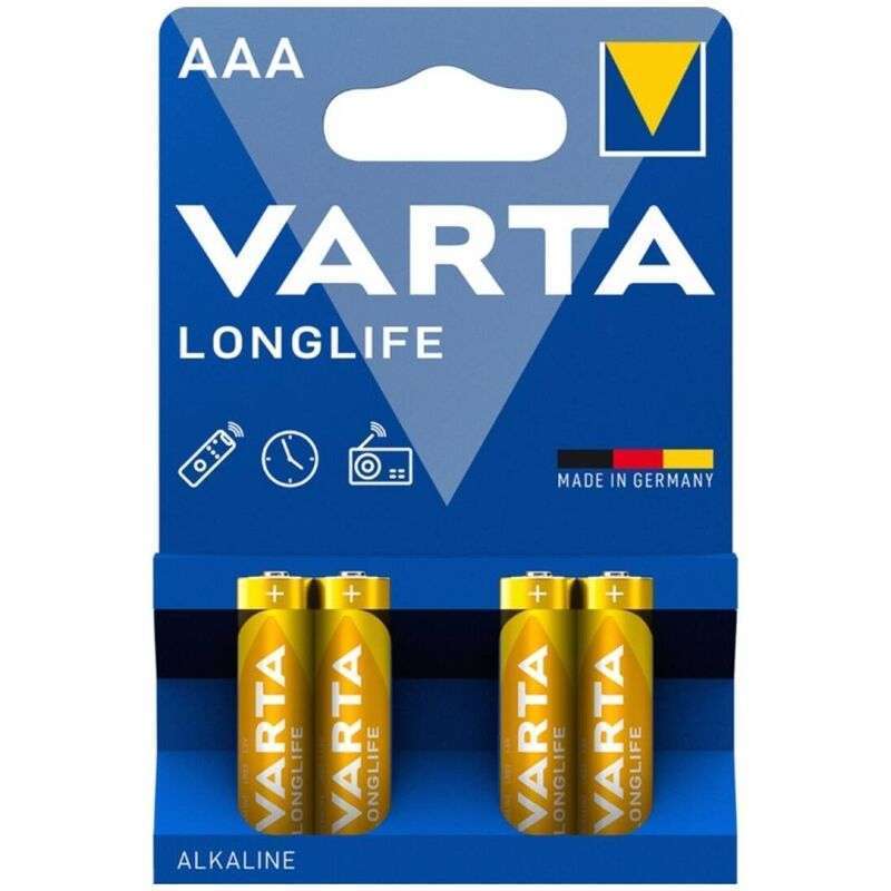VARTA – PILE ALCALINE AAA LONGUE DURÉE LR03 BLISTER*4