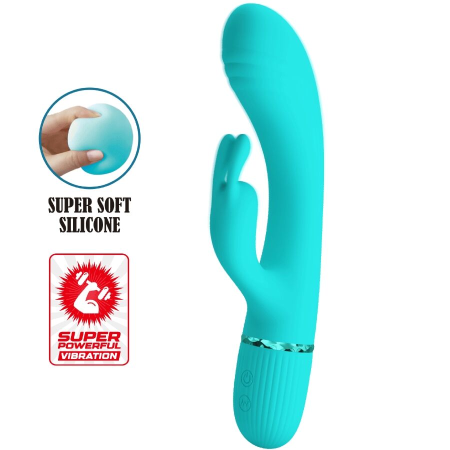 PRETTY LOVE – VIBRATEUR SCOCCO LAPIN TURQUOISE