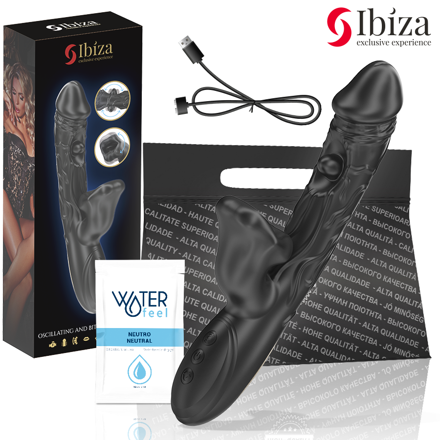 IBIZA – VIBRATEUR ET STIMULATEUR DE CLITORIS AVEC EFFET DE MORDRE ET DE ROTATION