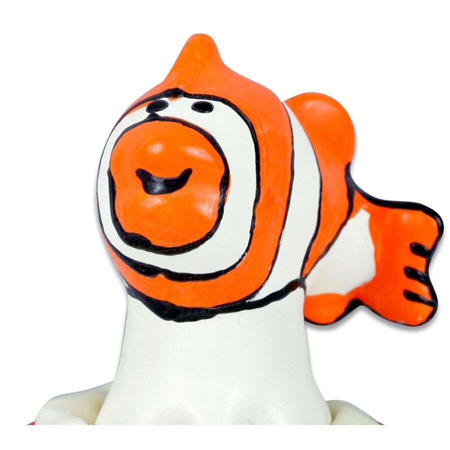 CONDOMERIE – PRÉSERVATIFS FANTAISIE PEINTS À LA MAIN POISSON ORANGE