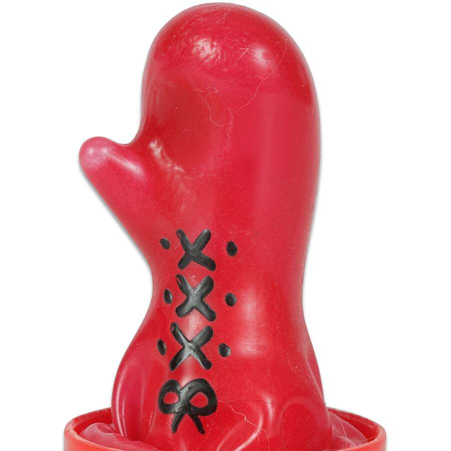 CONDOMERIE – PRÉSERVATIFS FANTAISIE PEINTS À LA MAIN GANT DE BOXE
