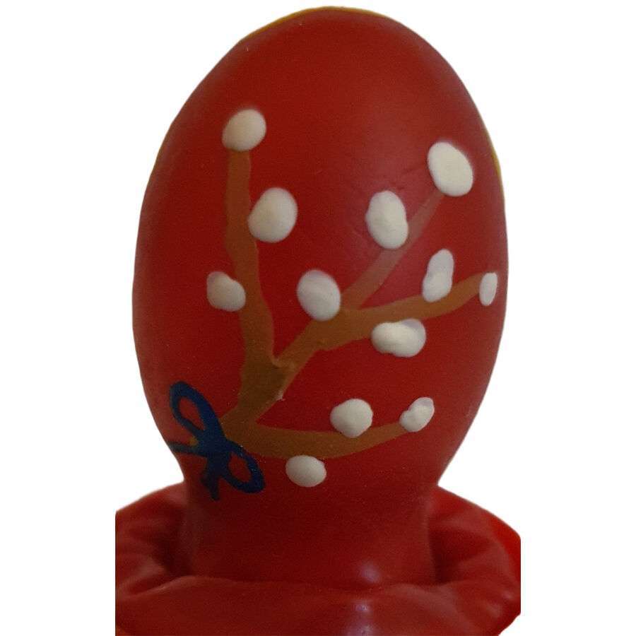 CONDOMERIE – PRÉSERVATIFS FANTAISIE PEINTS À LA MAIN ŒUF DE PÂQUES ROUGE