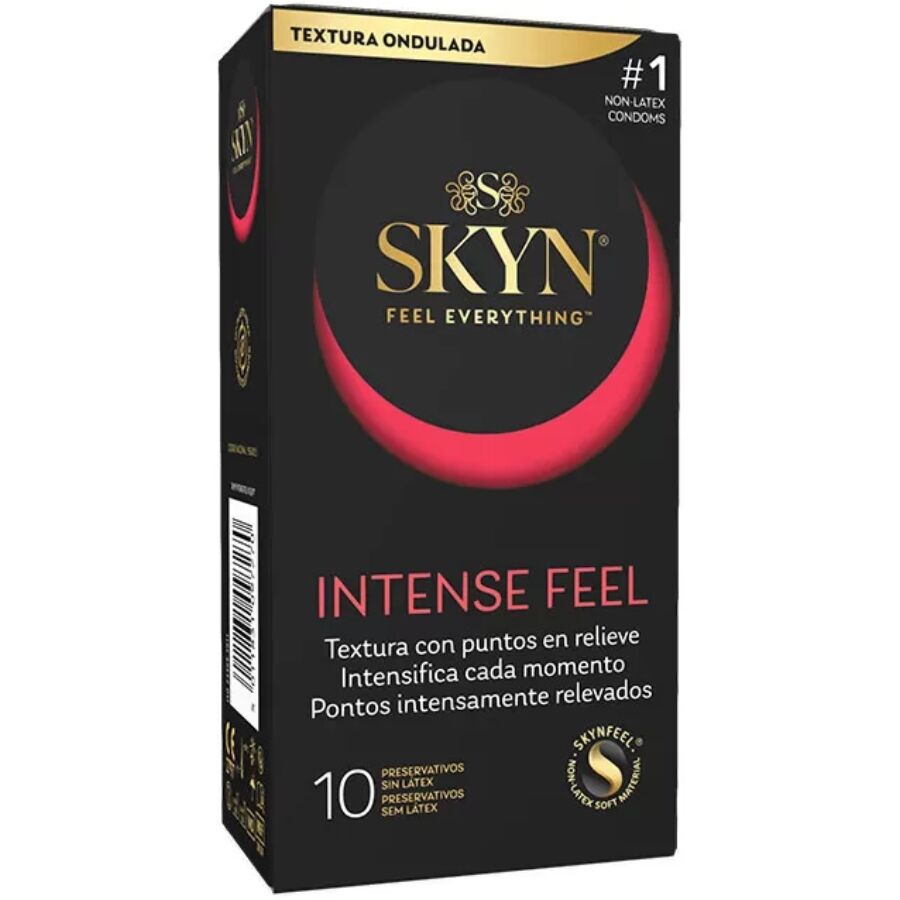 SKYN – PRÉSERVATIF TEXTURÉ À LA SENSATION INTENSE AVEC UN DESIGN ONDULÉ 10 UNITÉS