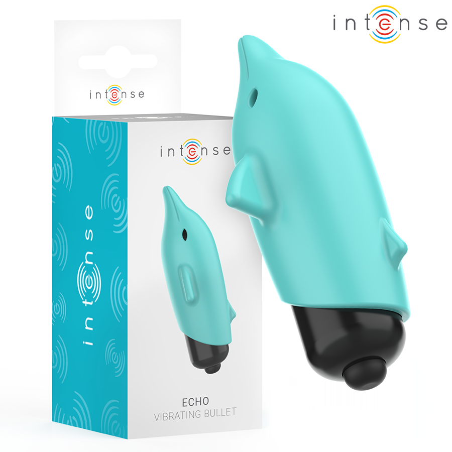 INTENSE – ECHO BALLE VIBRANTE BLEU DAUPHIN 8 X 4,7 CM