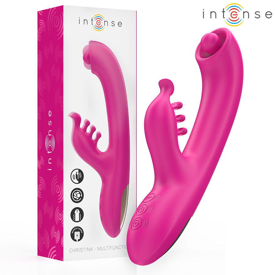 INTENSE – CHRISTINA VIBRATEUR LAPIN MULTIFONCTION 22,5 CM ROSE