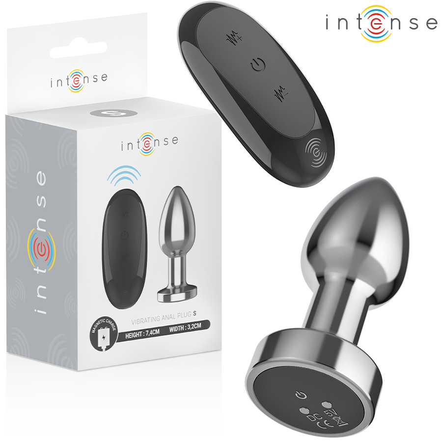 INTENSE – PLUG ANAL 10 VIBRATIONS MÉTAL AVEC TÉLÉCOMMANDE S