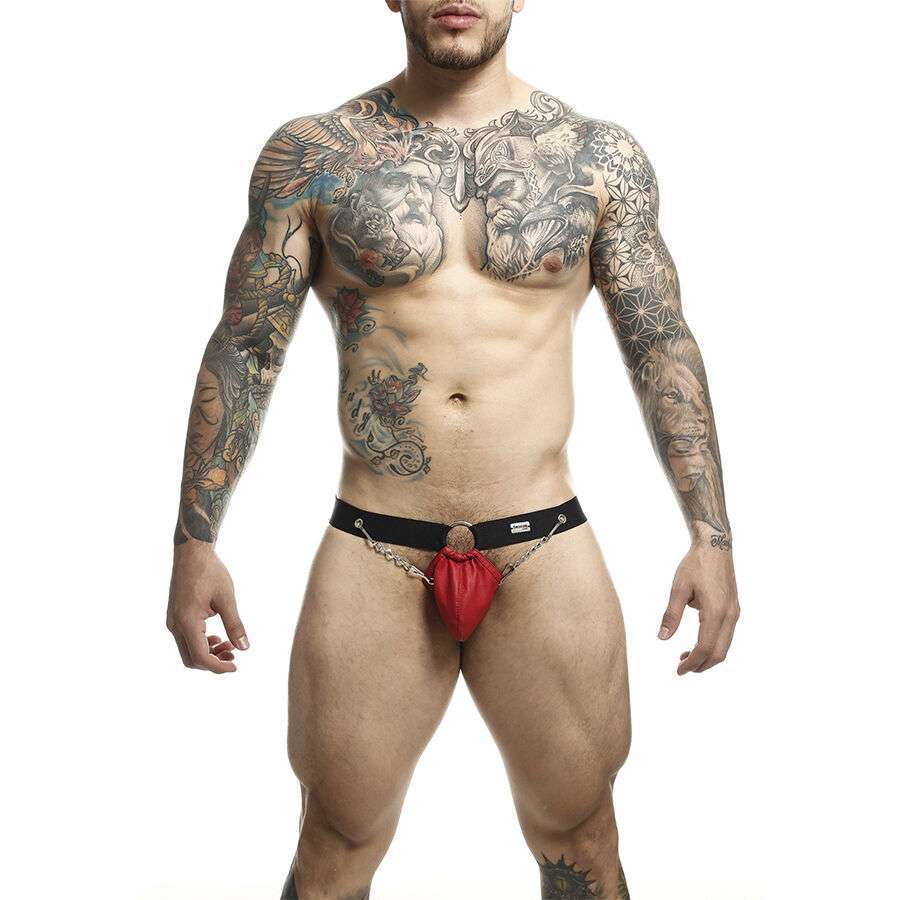 MOB – JOCKSTRAP ROUGE DNGEON AVEC CHAÎNES TAILLE UNIQUE