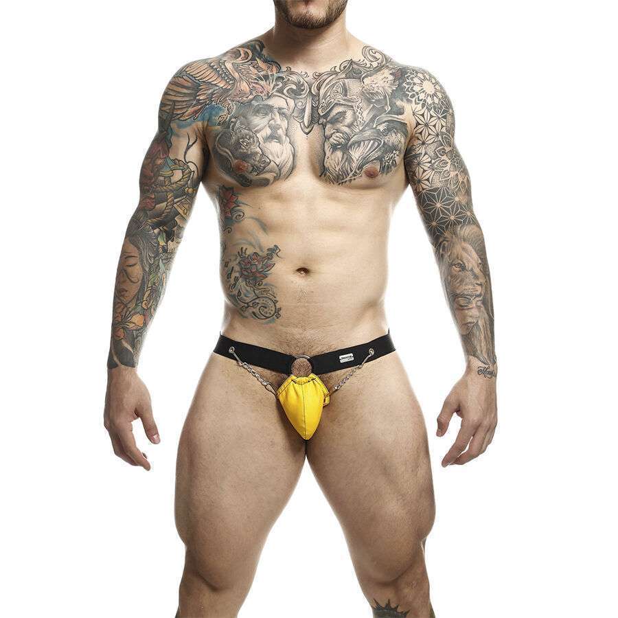 MOB – JOCKSTRAP JAUNE DNGEON AVEC CHAÎNES TAILLE UNIQUE