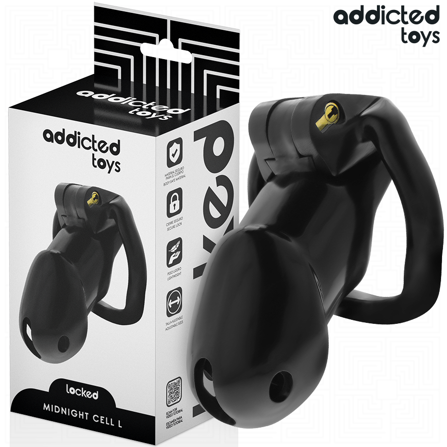 ADDICTED TOYS LOCKED – CAGE À PÉNIS MINDNIGHT CELL TAILLE L