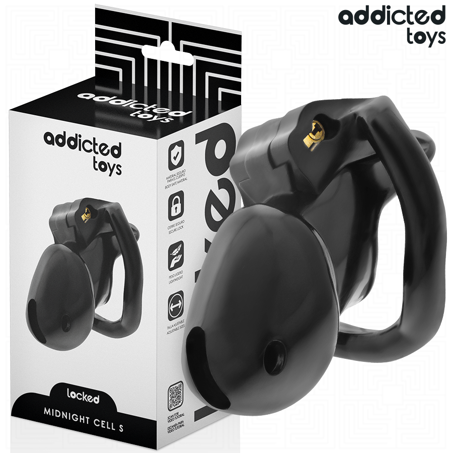 ADDICTED TOYS LOCKED – CAGE À PÉNIS MINDNIGHT CELL TAILLE S 4.8 CM