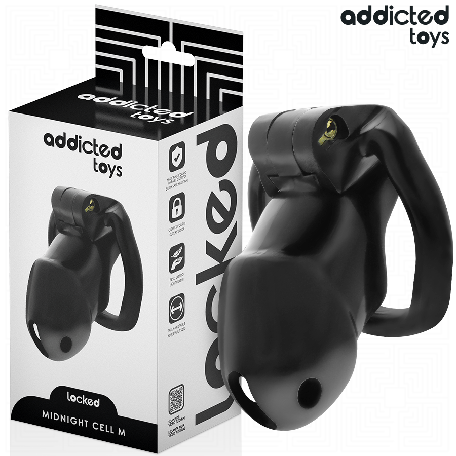 ADDICTED TOYS LOCKED – CAGE À PÉNIS MINDNIGHT CELL 4.2 CM TAILLE M