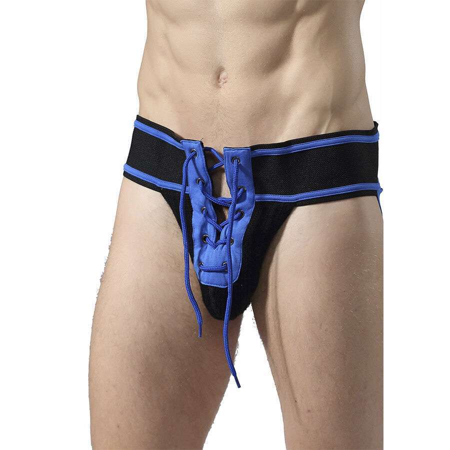 MOB – JOCKSTRAP FETISH FOOTBALL BLEU TAILLE L