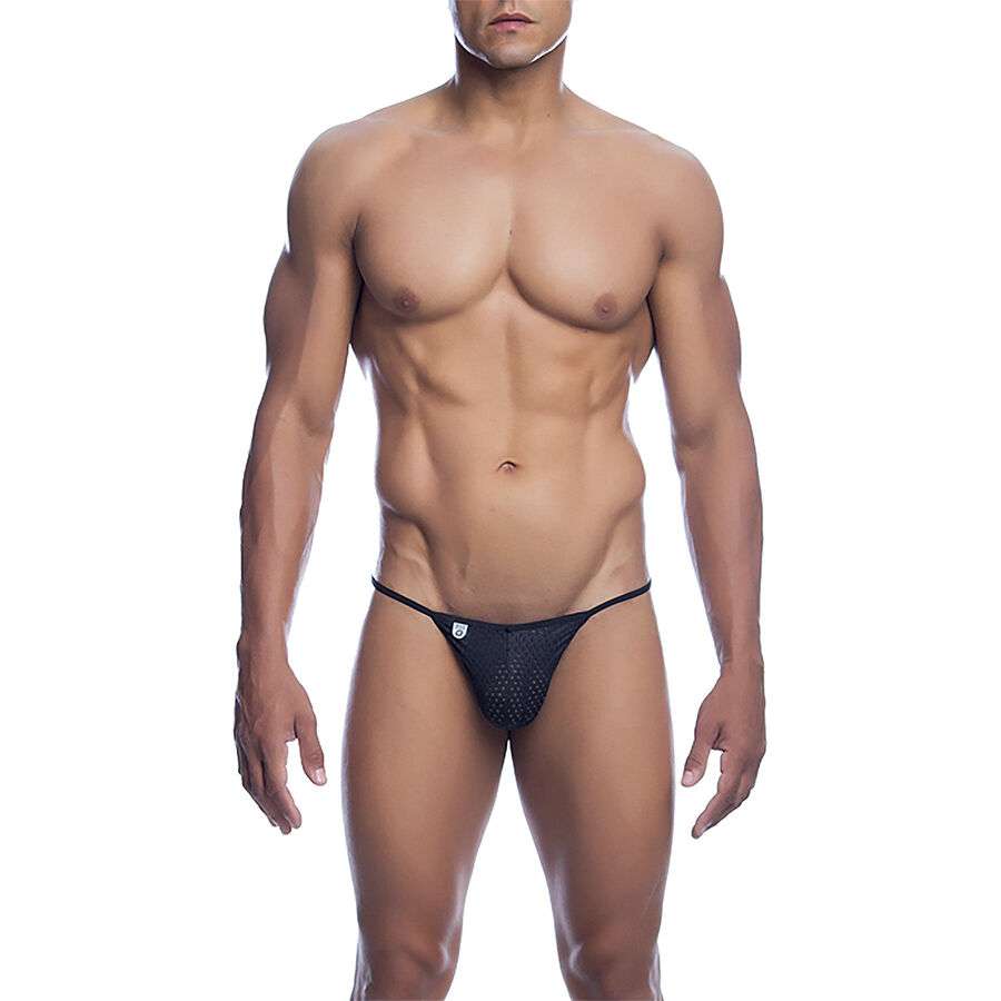 MOB – STRING EN V EN MICROFIBRE NOIR TAILLE L/XL