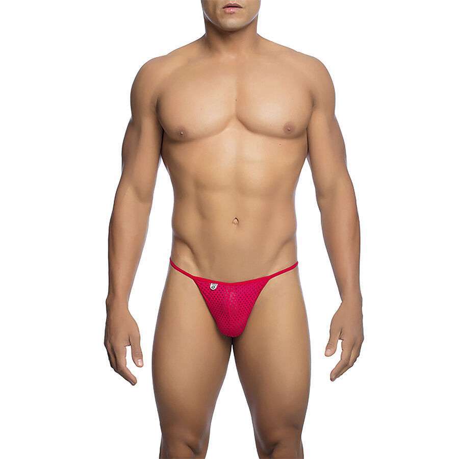 MOB – STRING V EN MICROFIBRE ROUGE TAILLE L/XL