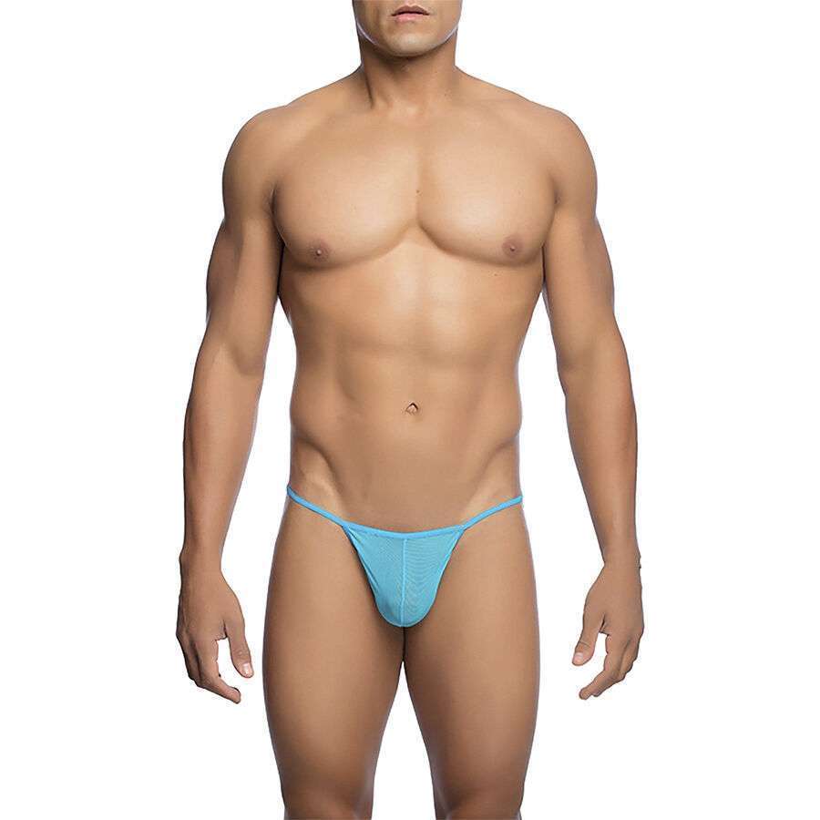 MOB – STRING TRANSPARENT EN T AQUA TAILLE L/XL