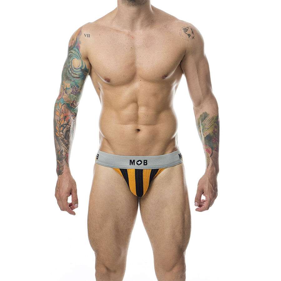 MOB – JOCK CLASSIQUE À RAYURES ORANGE TAILLE L