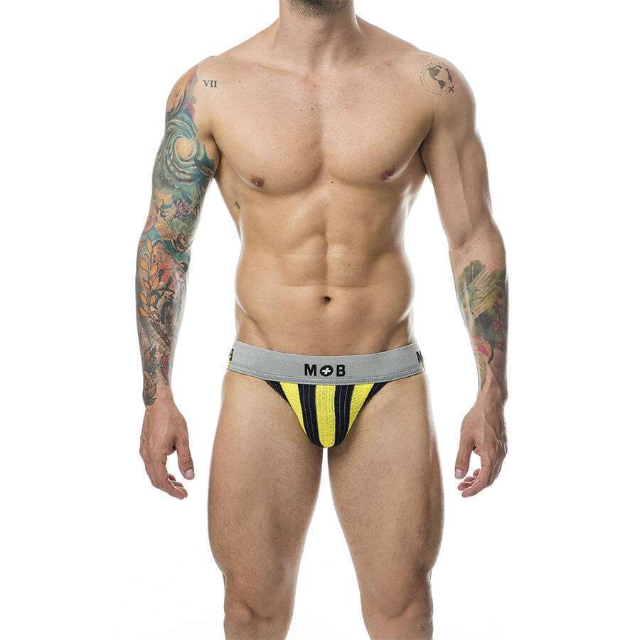 MOB – JOCK CLASSIQUE À RAYURES JAUNE TAILLE L