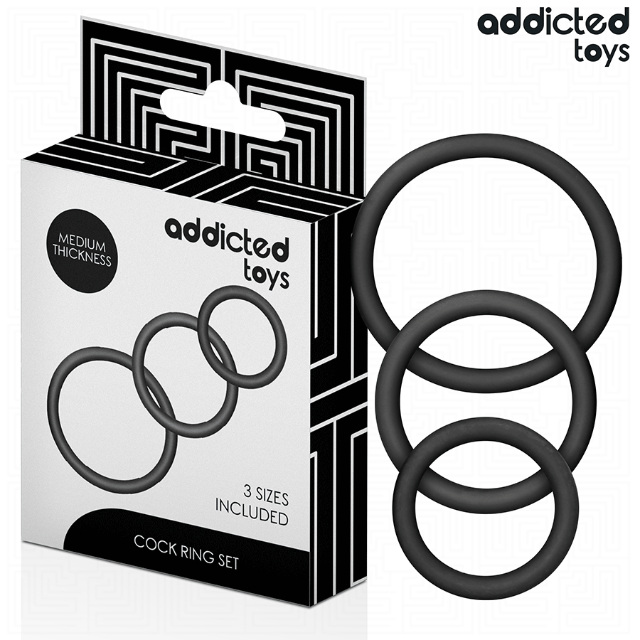 ADDICTED TOYS – LOT DE ANNEAUX EN SILICONE MODÈLE 2
