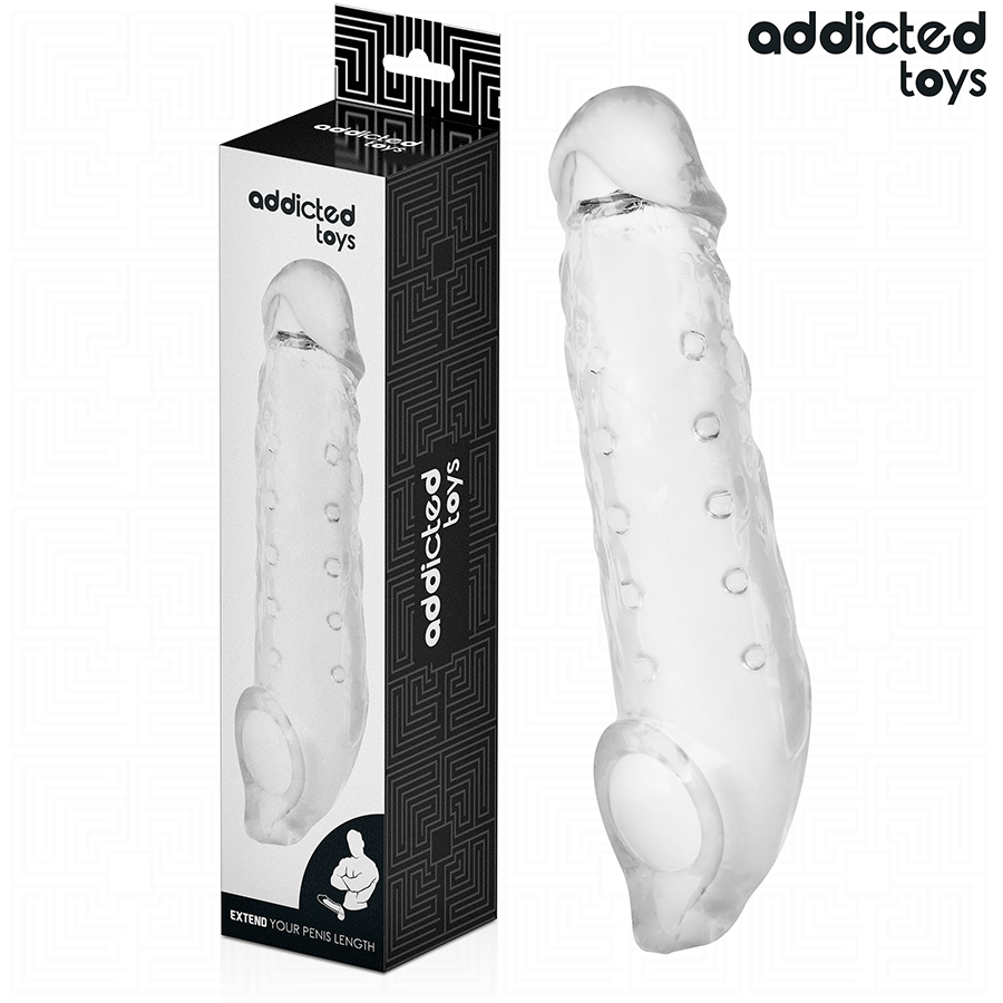 ADDICTED TOYS – EXTENSION DE PÉNIS TRANSPARENTE TAILLE S 23 CM
