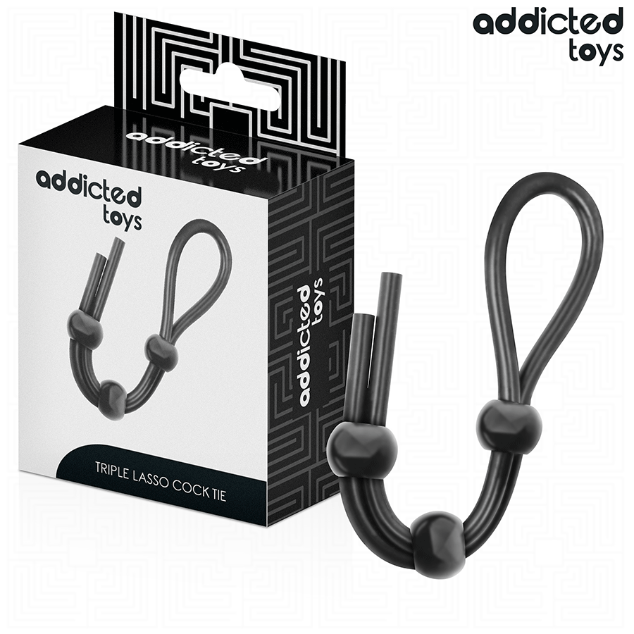 ADDICTED TOYS – CORDE EN SILICONE POUR LE PÉNIS À TRIPLE BOUCLE