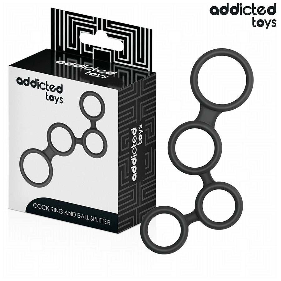 ADDICTED TOYS – ANNEAU PÉNIS AVEC SÉPARATEURS POUR TESTICULES