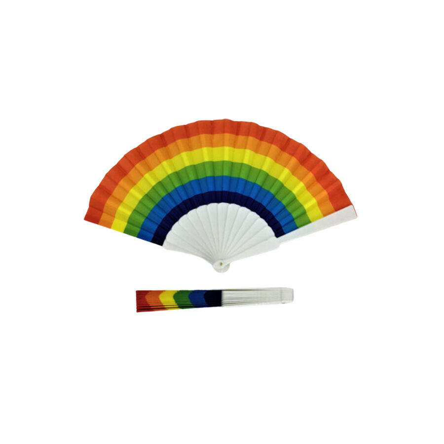 FIERTÉ – ÉVENTAIL EN BOIS DRAPEAU ARC-EN-CIEL