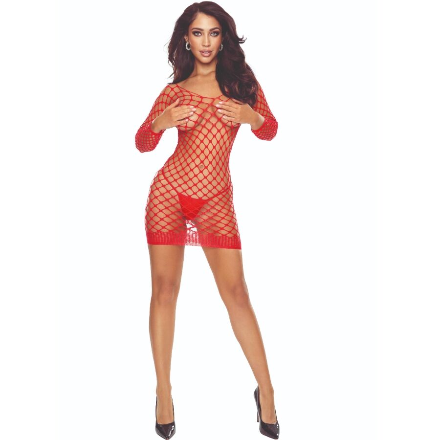 PASSION – BS108 BODYSTOCKING GRID ROUGE