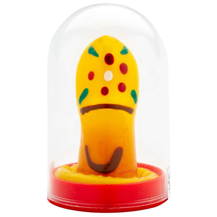 CONDOMERIE – SABOTS DE PRÉSERVATIFS FANTAISIE PEINTS À LA MAIN
