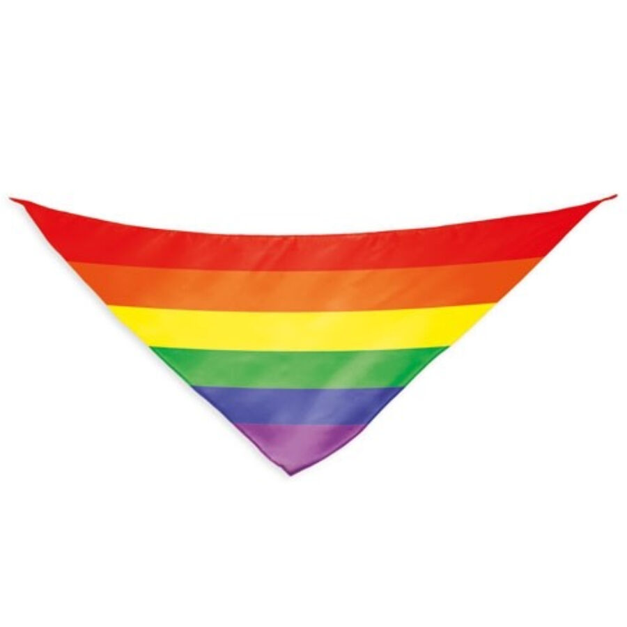 PRIDE – ÉCHARPE TRIANGULAIRE EN COTON AVEC DRAPEAU ARC-EN-CIEL