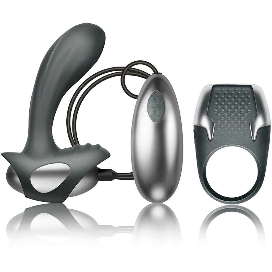 CLIMAXIMUM – KIT EXCITE ANNEAU PÉNITENTIAIRE + MASSEUR DE PROSTATE À FIL
