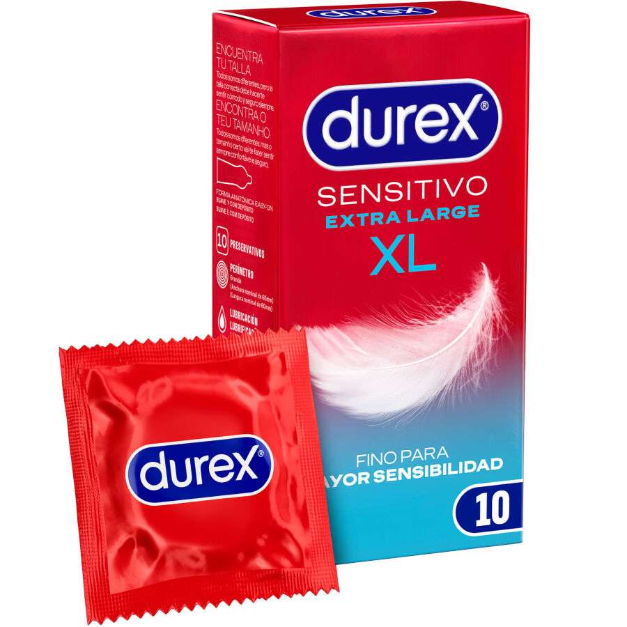 DUREX – PRÉSERVATIFS SENSIBLES XL 10 UNITÉS
