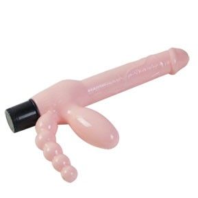 BAILE – HARNAIS SANS CORDE TPR AVEC VIBRATION ET STIMULATION ANAL 25.4 CM