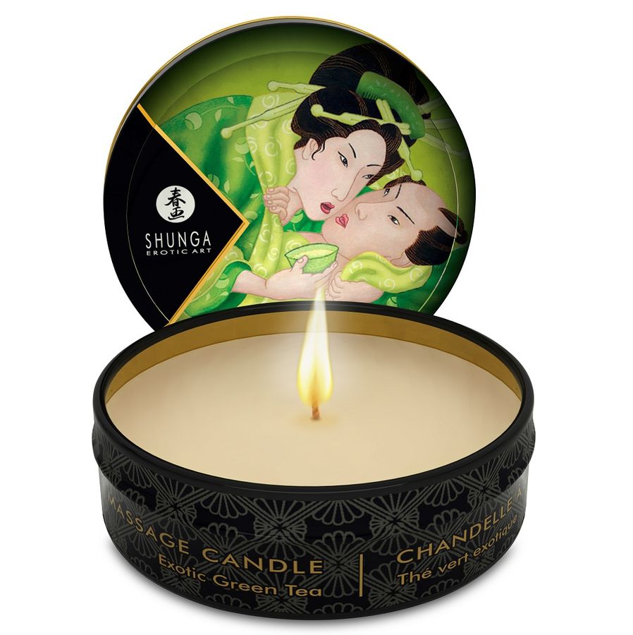 SHUNGA – MINI CARESSE À LA BOUGIE DE MASSAGE T VERT 30 ML