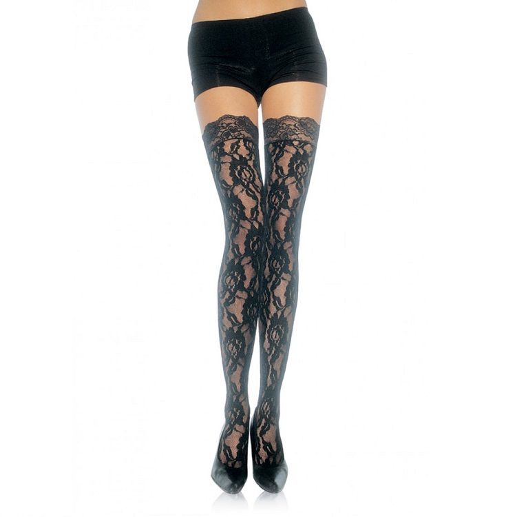 LEG AVENUE – BAS EN DENTELLE FLEURIE