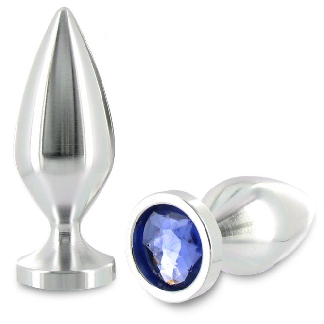 METAL HARD – PLUG ANAL ALIMINUM CRISTAL COULEUR MOYEN 8.89CM
