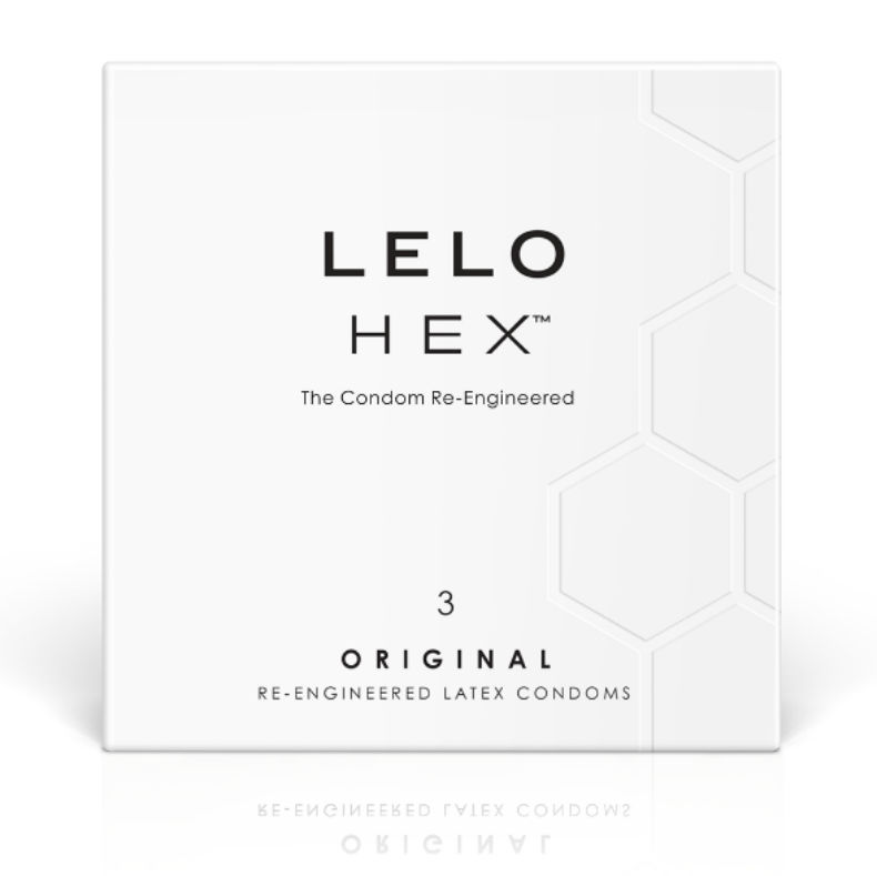 LELO – BOÎTE DE PRÉSERVATIFS HEX 3 UNITÉS