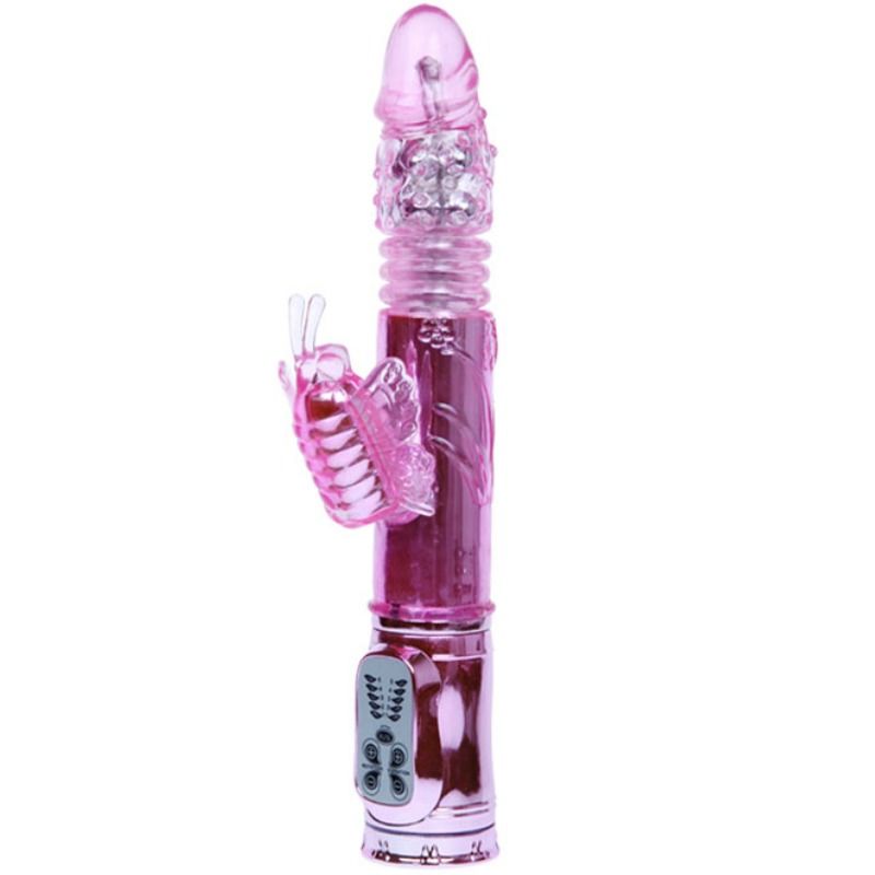 BAILE – VIBRATEUR RECHARGEABLE AVEC STIMULATEUR DE PAPILLON ROTATION ET THROBBING